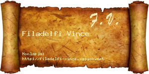 Filadelfi Vince névjegykártya